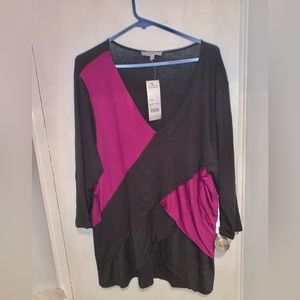 Purple/black blouse new with tags